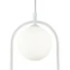 Casa Padrino Luxus Hängeleuchte Weiß / Weiß 17 x 12 x H. 48 cm - Moderne Pendelleuchte