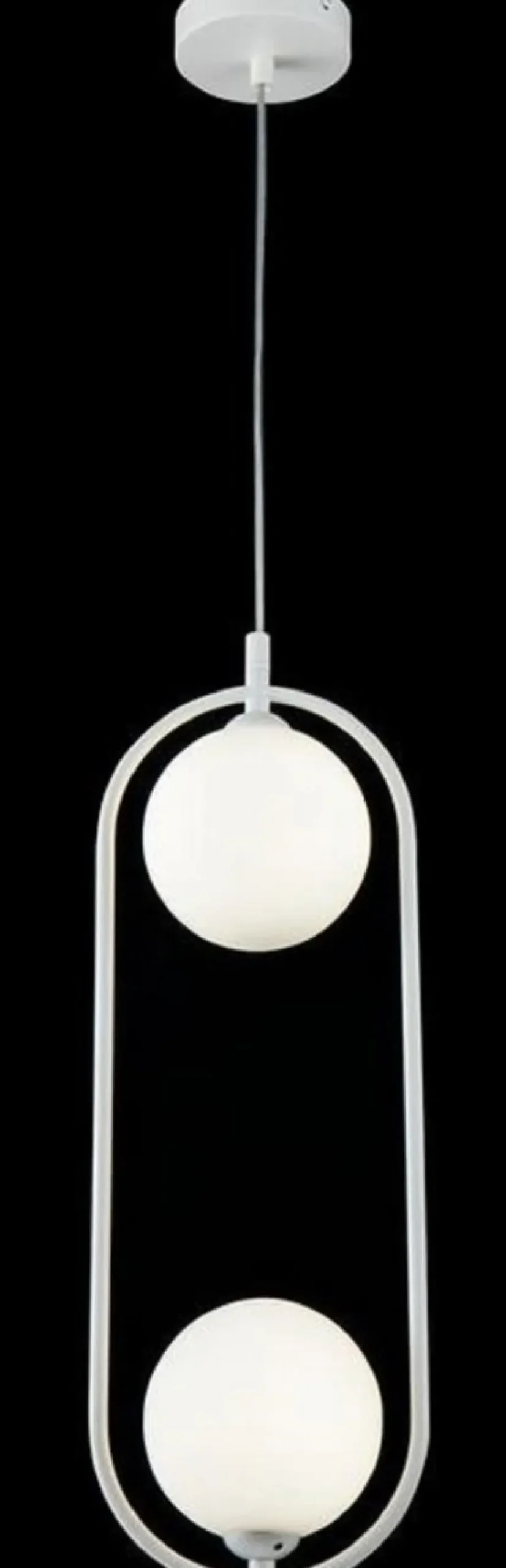 Casa Padrino Luxus Hängeleuchte Weiß / Weiß 17 x 12 x H. 48 cm - Moderne Pendelleuchte