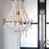 Casa Padrino Luxus Hängeleuchte Industrie Design Weiß, Durchmesser 42 x Höhe 56 cm - Barockstil Deckenleuchte