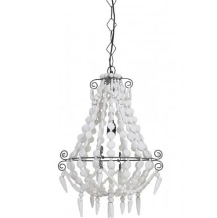 Casa Padrino Luxus Hängeleuchte Industrie Design Weiß, Durchmesser 42 x Höhe 56 cm - Barockstil Deckenleuchte