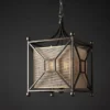 Casa Padrino Luxus Hängeleuchte Laterne Grau B. 45 x H. 65 cm - Handgefertigte Laterne aus Edelstahl - Luxus Kollektion - Edel & Prunkvoll
