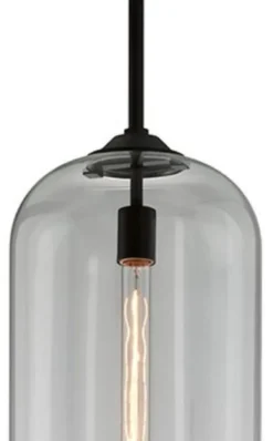 Casa Padrino Luxus Hängeleuchte Schwarz Ø 25,4 x H. 52,7 cm - Pendelleuchte mit rundem Glas Lampenschirm