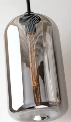 Casa Padrino Luxus Hängeleuchte Schwarz Ø 25,4 x H. 52,7 cm - Pendelleuchte mit rundem Glas Lampenschirm