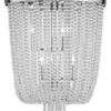 Casa Padrino Luxus Hängeleuchte Silber Ø 46,4 x H. 70,5 cm - Runde Pendelleuchte mit Kristallglas