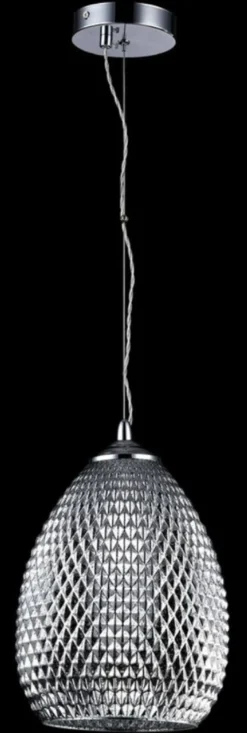 Casa Padrino Luxus Hängeleuchte Silber Ø 22 x H. 15,5 cm - Luxus Wohnzimmermöbel