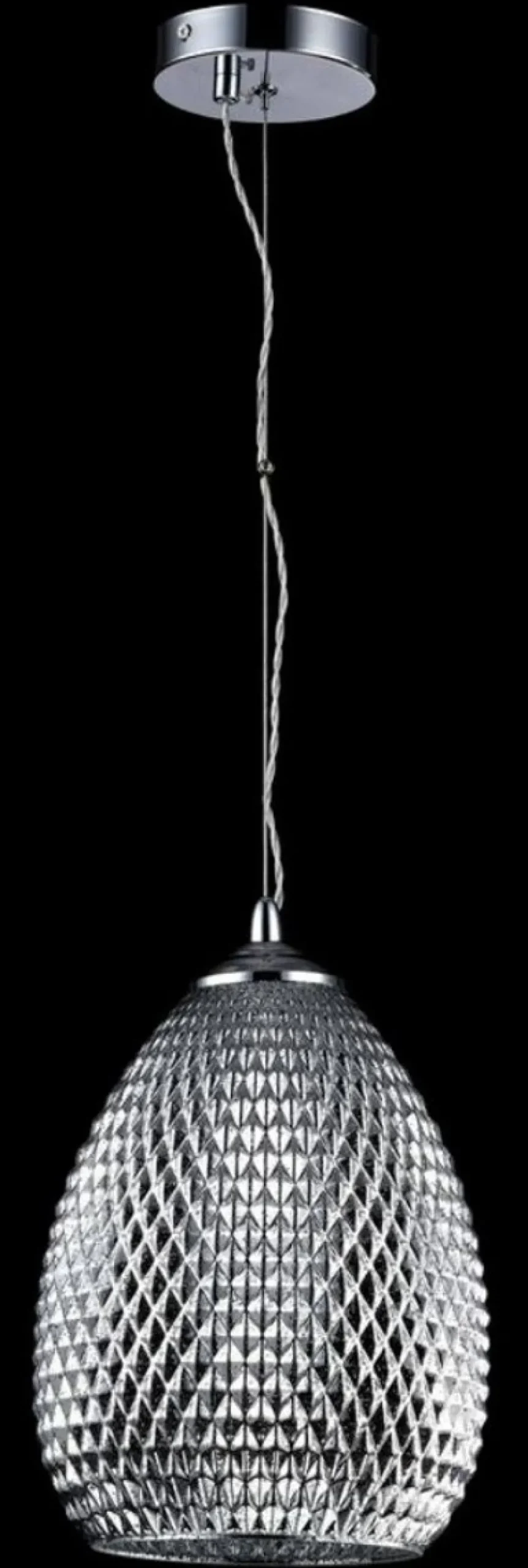 Casa Padrino Luxus Hängeleuchte Silber Ø 22 x H. 15,5 cm - Luxus Wohnzimmermöbel