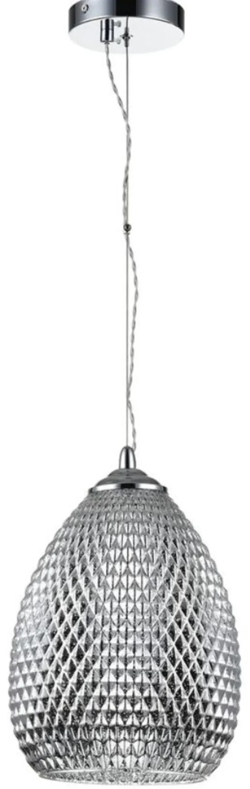 Casa Padrino Luxus Hängeleuchte Silber Ø 22 x H. 15,5 cm - Luxus Wohnzimmermöbel