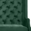 Casa Padrino Luxus Hochlehnsofa Dunkelgrün / Schwarz 160 x 68 x H. 160 cm - Chesterfield Samtsofa - Chesterfield Möbel