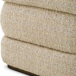 Casa Padrino Luxus Hocker Beige / Bronze H. 52 cm - Luxus Hotel Möbel