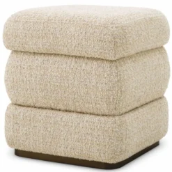 Casa Padrino Luxus Hocker Beige / Bronze H. 52 cm - Luxus Hotel Möbel