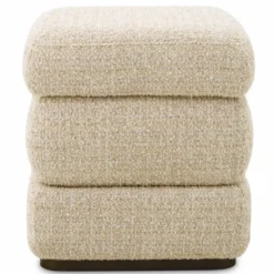 Casa Padrino Luxus Hocker Beige / Bronze H. 52 cm - Luxus Hotel Möbel