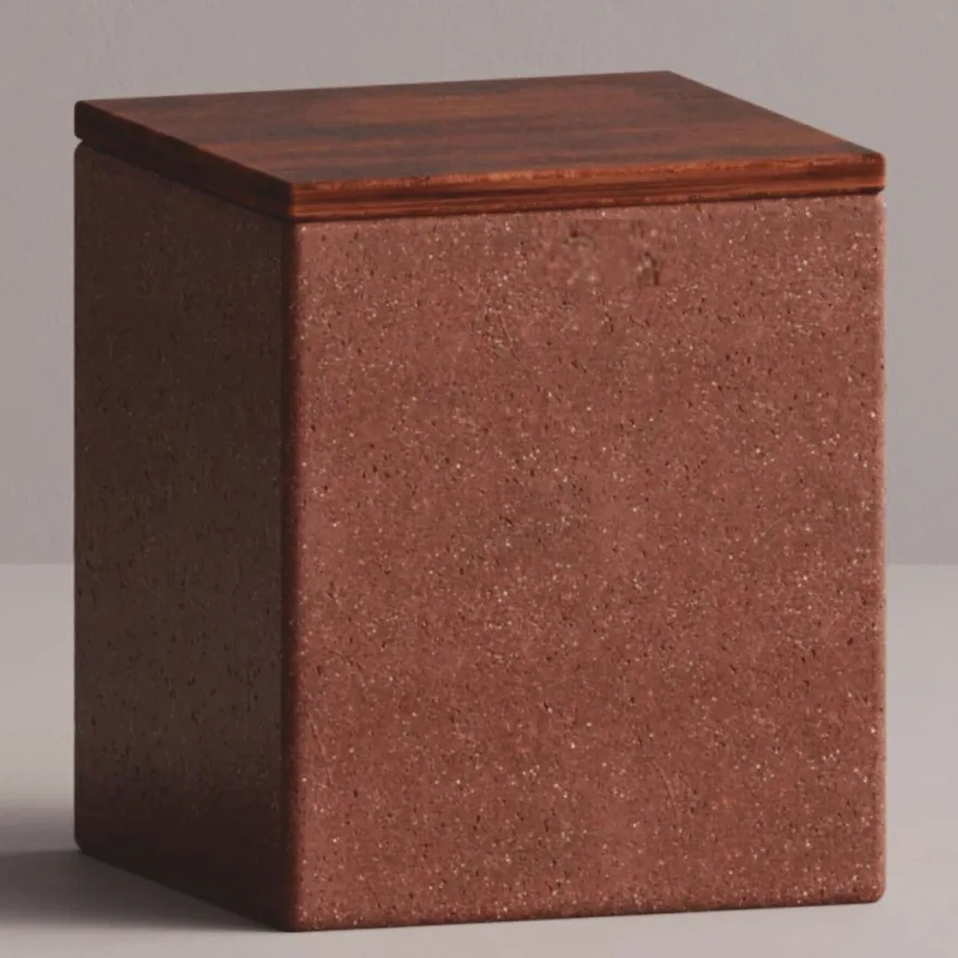 Casa Padrino Luxus Hocker Braun / Dunkelbraun 40 x 40 x H. 47 cm - Beton Möbel