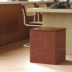 Casa Padrino Luxus Hocker Braun / Dunkelbraun 40 x 40 x H. 47 cm - Beton Möbel