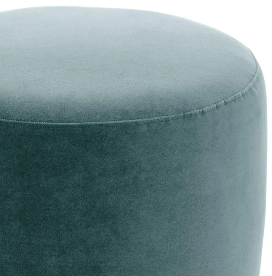 Casa Padrino Luxus Hocker Dunkeltürkis / Gold Ø 40 x H. 45 cm - Hotel Möbel