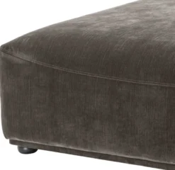 Casa Padrino Luxus Hocker Grau / Schwarz 109 x 109 x H. 42 cm - 4 eckiger Sitzhocker - Luxus Möbel