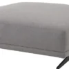 Casa Padrino Luxus Hocker Grau / Schwarz 108 x 108 x H. 41 cm - Sitzhocker - Fußhocker - Wohnzimmer Möbel - Luxus Kollektion