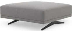 Casa Padrino Luxus Hocker Grau / Schwarz 108 x 108 x H. 41 cm - Sitzhocker - Fußhocker - Wohnzimmer Möbel - Luxus Kollektion