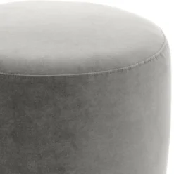 Casa Padrino Luxus Hocker Grau / Silber Ø 40 x H. 45 cm - Hotel Möbel