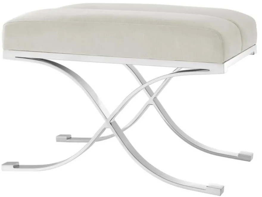 Casa Padrino Luxus Hocker Hellgrau 69 x 42 x H. 51 cm - Designermöbel