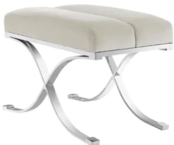 Casa Padrino Luxus Hocker Hellgrau 69 x 42 x H. 51 cm - Designermöbel