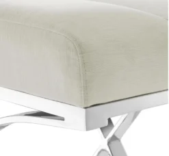 Casa Padrino Luxus Hocker Hellgrau 69 x 42 x H. 51 cm - Designermöbel