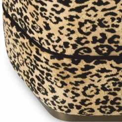 Casa Padrino Luxus Hocker Leopard / Bronze H. 54 cm - Luxus Hotel Möbel