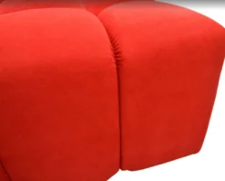 Casa Padrino Luxus Hocker / Sitzhocker Rot 90 x 90 x H. 50 cm - Wohnzimmermöbel