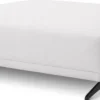 Casa Padrino Luxus Hocker Weiß / Bronzefarben 108 x 108 x H. 41 cm - Sitzhocker - Fußhocker - Luxus Wohnzimmer Möbel