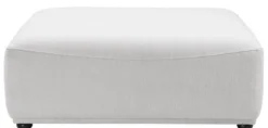 Casa Padrino Luxus Hocker Weiß / Schwarz 109 x 109 x H. 42 cm - 4 eckiger Sitzhocker - Luxus Möbel