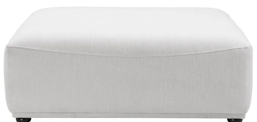 Casa Padrino Luxus Hocker Weiß / Schwarz 109 x 109 x H. 42 cm - 4 eckiger Sitzhocker - Luxus Möbel