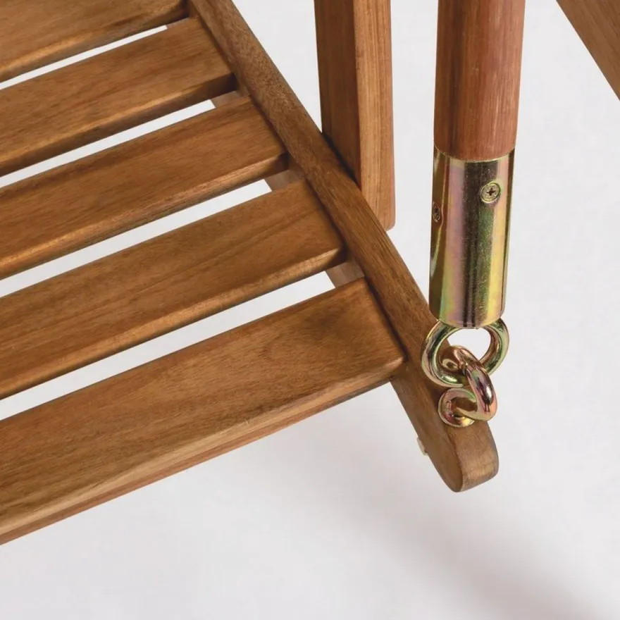 Casa Padrino Luxus Hollywood Schaukel Braun / Weiß 185 cm - Garten Schaukel