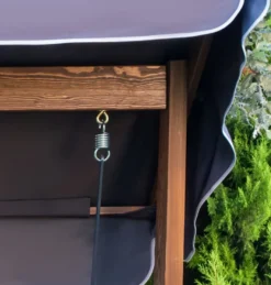 Casa Padrino Luxus Hollywood Schaukel Lila / Braun 237 cm - Garten Schaukel