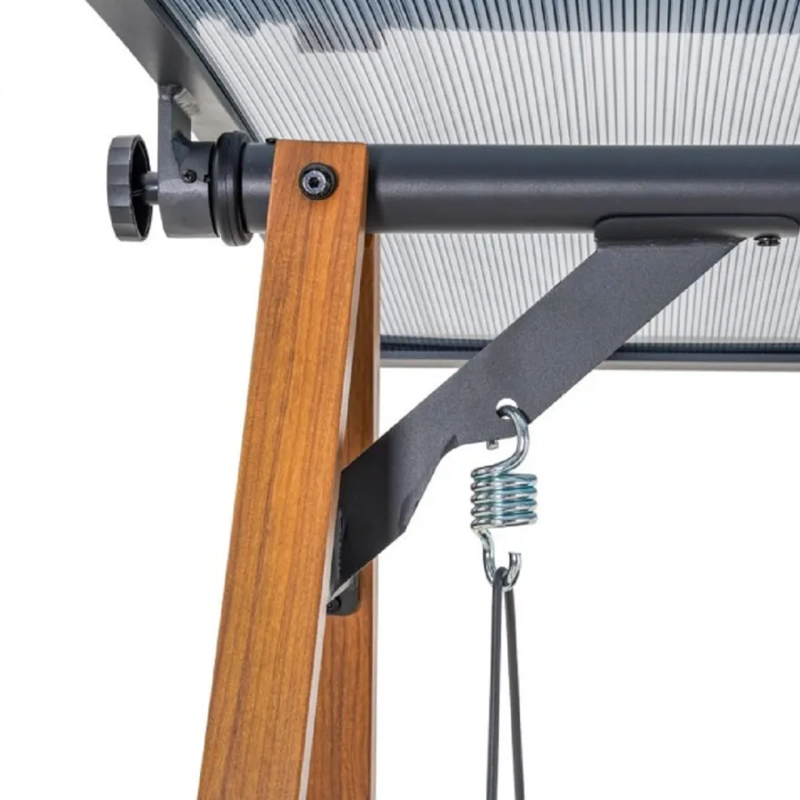 Casa Padrino Luxus Hollywood Schaukel Grau / Braun - Garten Schaukel mit Sonnendach