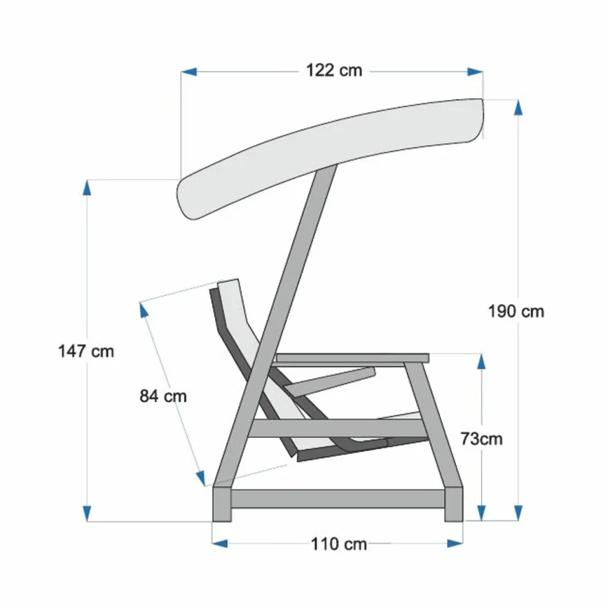 Casa Padrino Luxus Hollywood Schaukel Beige / Anthrazit / Braun 226 cm - Garten & Terrassen Möbel