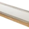 Casa Padrino Luxus Holz Keramik Deko Tablett Naturfaben / Creme 17 x 6 x H. 2 cm - Deko Accessoires
