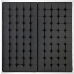 Casa Padrino Luxus Hotel Bett-Kopfteil Schwarz 180 x H. 180 cm - Designer Schlafzimmermöbel