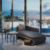 Casa Padrino Luxus Hotel Chaiselongue Grau / Weiß 178 x 98 x H. 80 cm - Massivholz Recamiere - Hotel Möbel - Luxus Qualität - Made in Italy