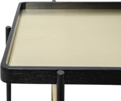 Casa Padrino Luxus Hotel Couchtisch Schwarz / Gold 80 x 40 x H. 45 cm - Hotel Möbel