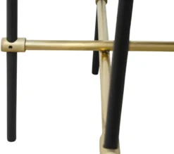 Casa Padrino Luxus Hotel Couchtisch Schwarz / Gold 80 x 40 x H. 45 cm - Hotel Möbel