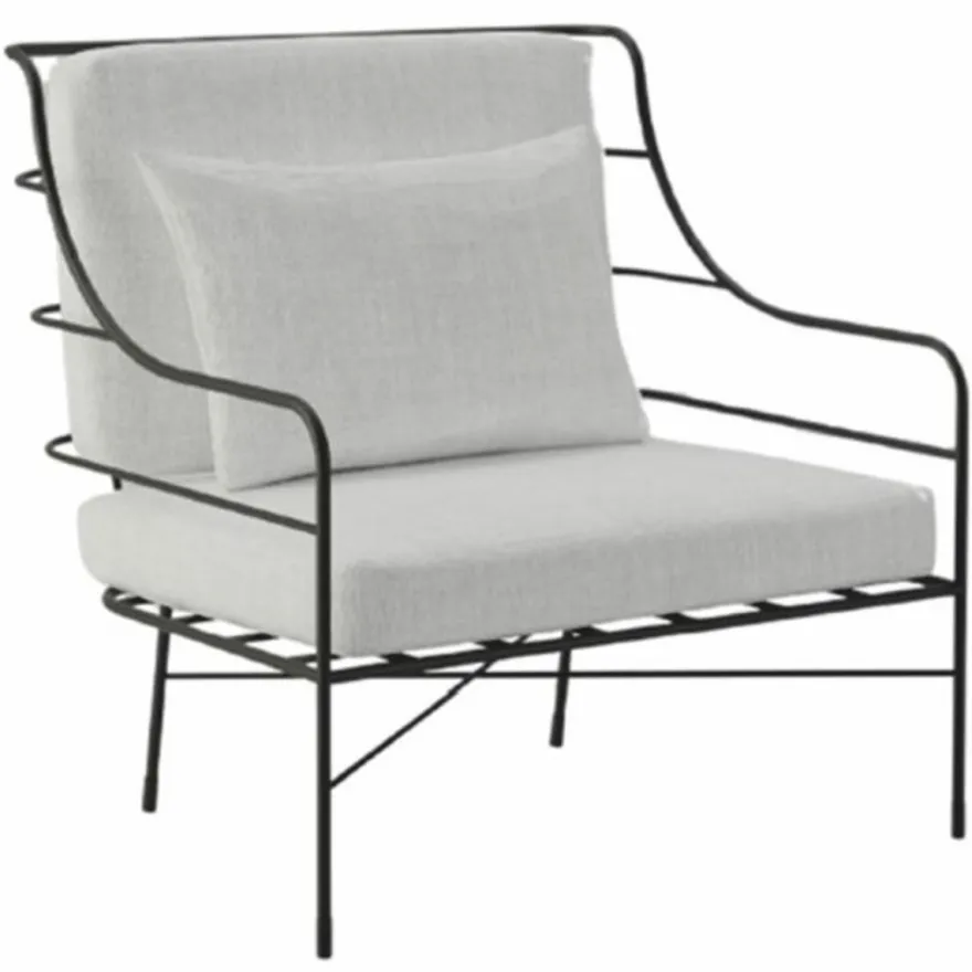 Casa Padrino Luxus Hotel & Garten Sessel Schwarz / Grau - Schmiedeeisen Möbel