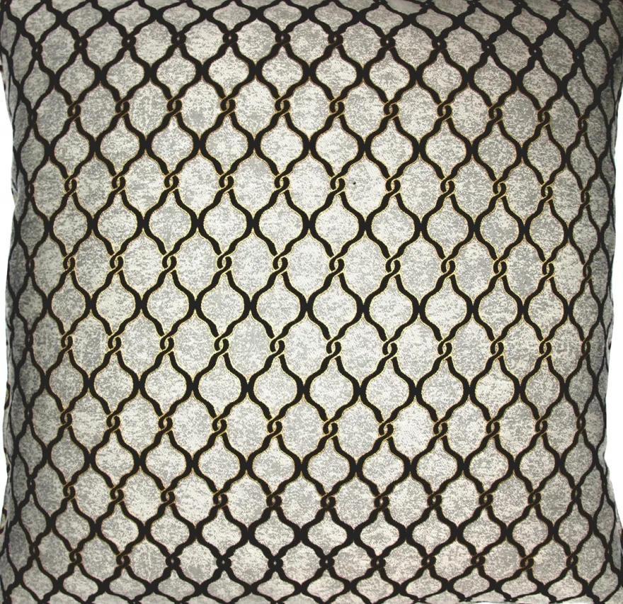 Casa Padrino Luxus Hotel Kissen Schwarz / Weiß 50 x H. 50 cm - Hotel Kollektion