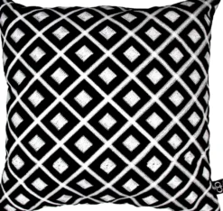 Casa Padrino Luxus Hotel Kissen Schwarz / Weiß 50 x H. 50 cm - Hotel Kollektion