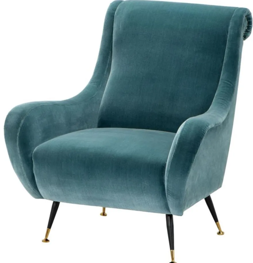 Casa Padrino Luxus Hotel Salon Sessel Türkis 80 x 90 x H. 88 cm - Wohnzimmer Möbel