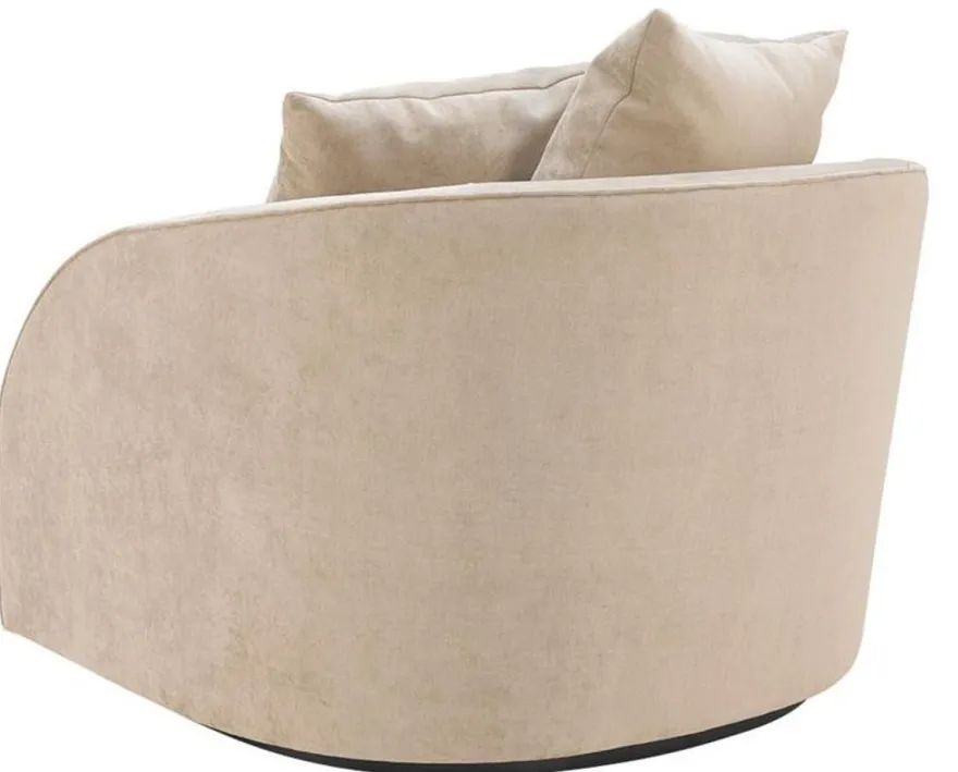 Casa Padrino Luxus Hotel Salon Sessel Greige 101 x 91 x H. 72 cm - Wohnzimmer Möbel