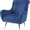 Casa Padrino Luxus Hotel Salon Sessel Blau 80 x 90 x H. 88 cm - Hotel Möbel