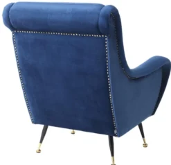 Casa Padrino Luxus Hotel Salon Sessel Blau 80 x 90 x H. 88 cm - Hotel Möbel