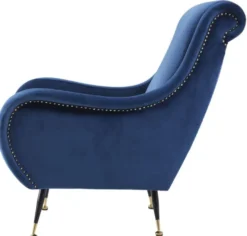 Casa Padrino Luxus Hotel Salon Sessel Blau 80 x 90 x H. 88 cm - Hotel Möbel