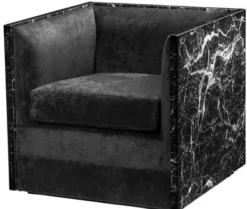 Casa Padrino Luxus Hotel Sessel Schwarz 71 x 70 x H. 68 cm - Limited Edition