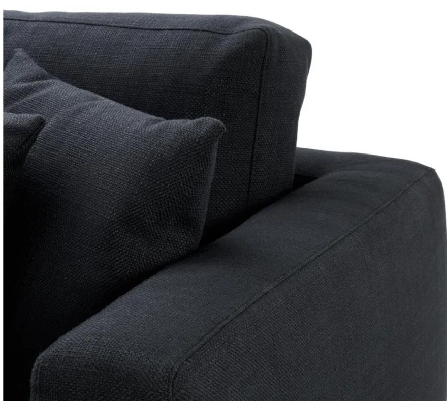 Casa Padrino Luxus Hotel Sofa Schwarz 234 x 103 x H. 86 cm - Limited Edition