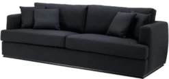 Casa Padrino Luxus Hotel Sofa Schwarz 234 x 103 x H. 86 cm - Limited Edition